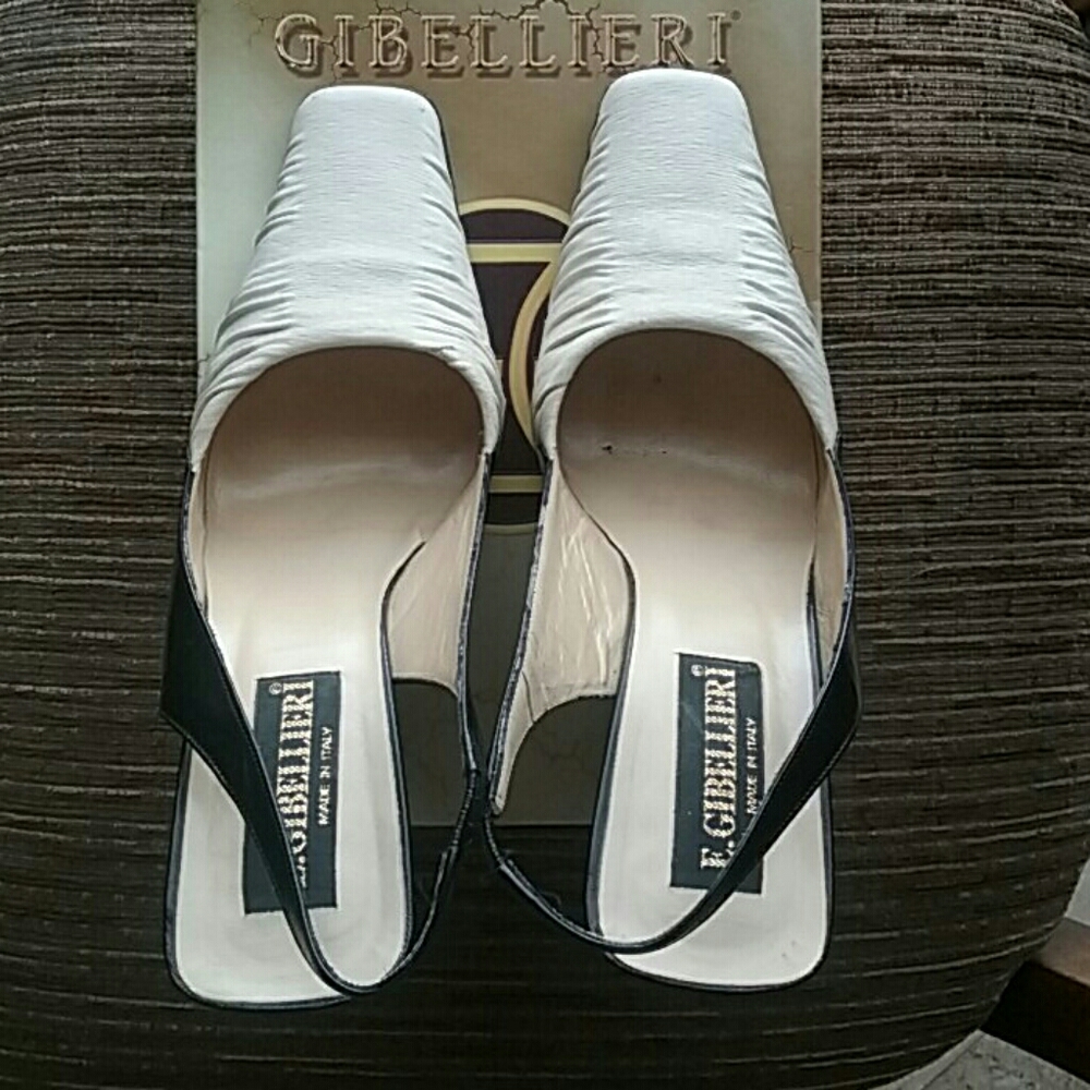 Enrico Gibellieri Beige d.broun Leather Heel4" 8.5